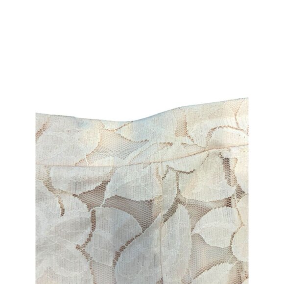 Classic Lace Plus Size Pale Pink Flowy Lined Shorts with Expandable Waist Sz 3X - Picture 5 of 13